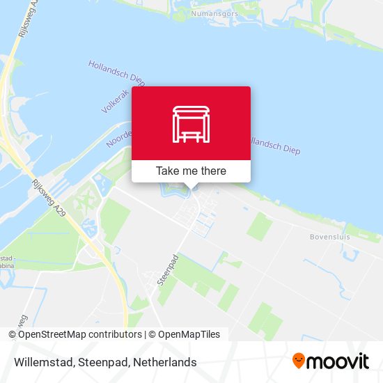 Willemstad, Steenpad map