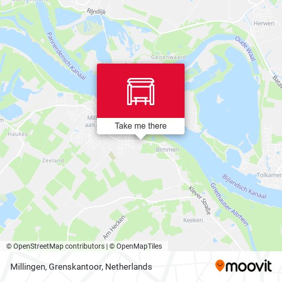 Millingen, Grenskantoor map