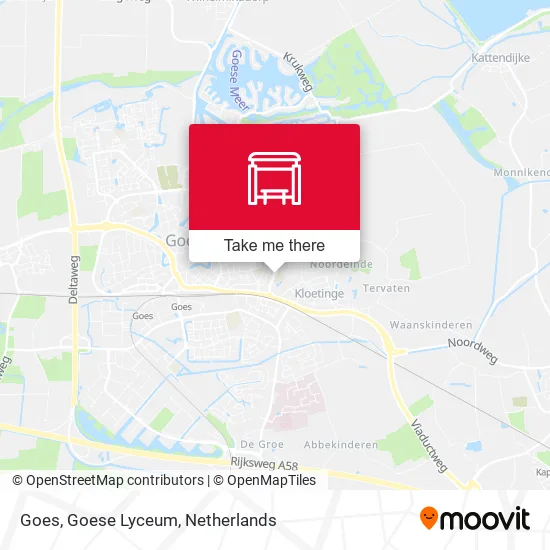 Goes, Goese Lyceum map