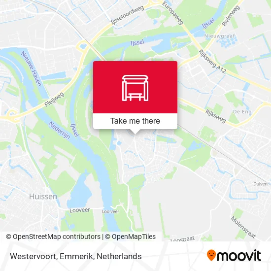 Westervoort, Emmerik Karte