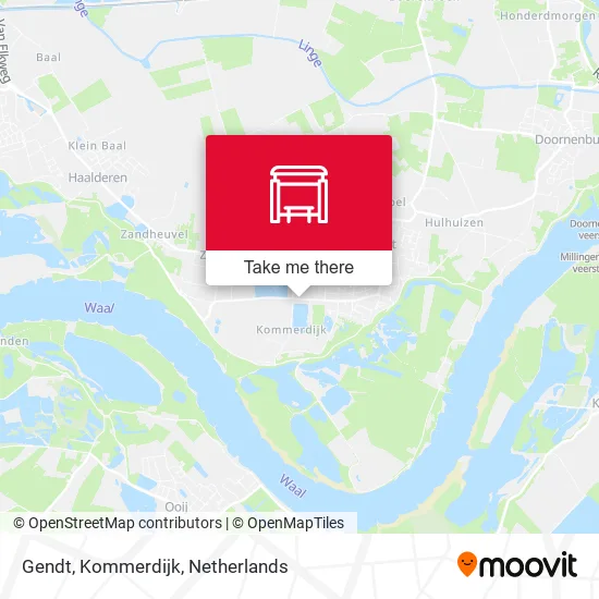 Gendt, Kommerdijk Karte