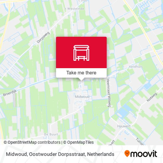 Midwoud, Oostwouder Dorpsstraat Karte