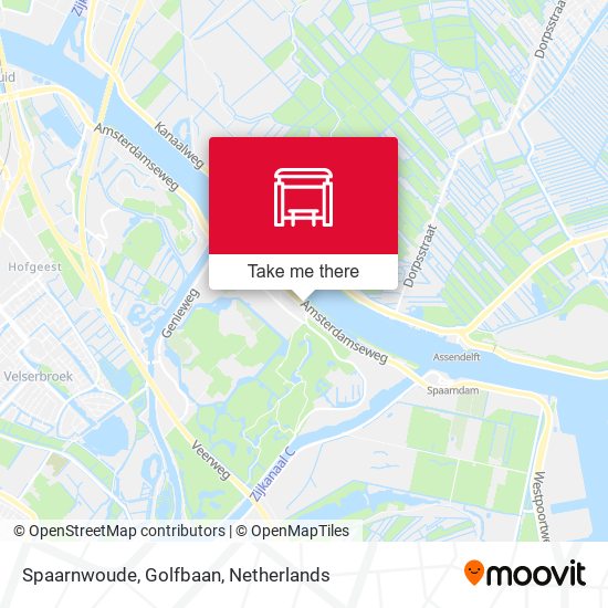 Spaarnwoude, Golfbaan map