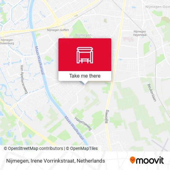 Nijmegen, Irene Vorrinkstraat Karte