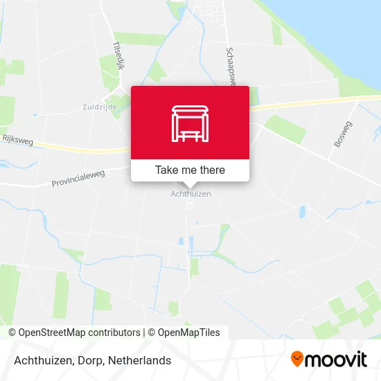 Achthuizen, Dorp map