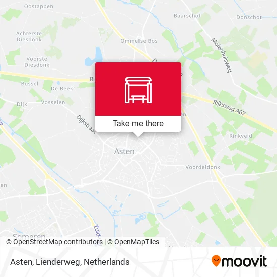Asten, Lienderweg map