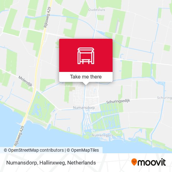 Numansdorp, Hallinxweg map