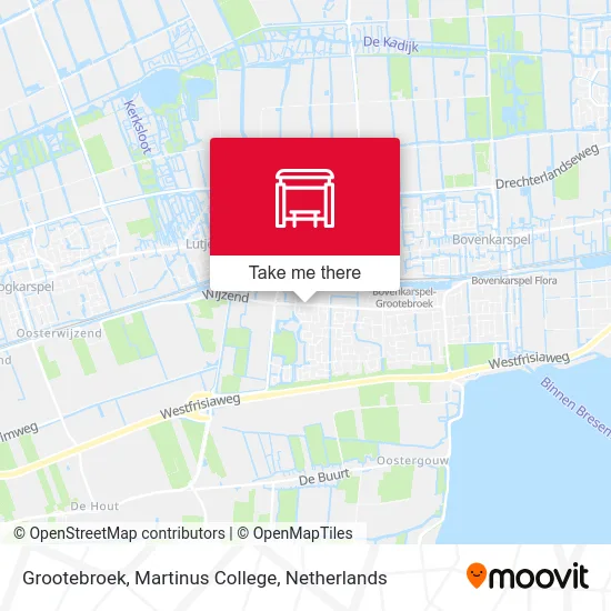 Grootebroek, Martinus College Karte