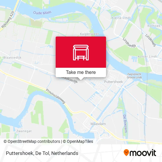 Puttershoek, De Tol map