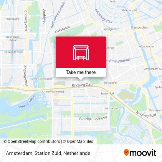 Amsterdam, Station Zuid map