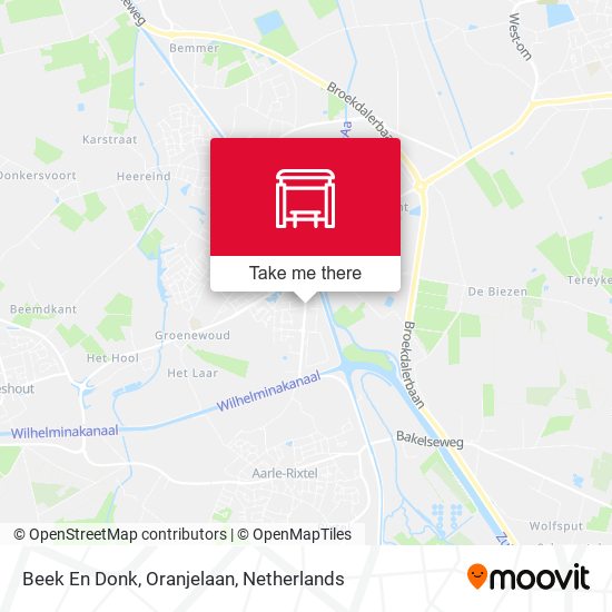 Beek En Donk, Oranjelaan map