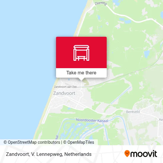 Zandvoort, V. Lennepweg map