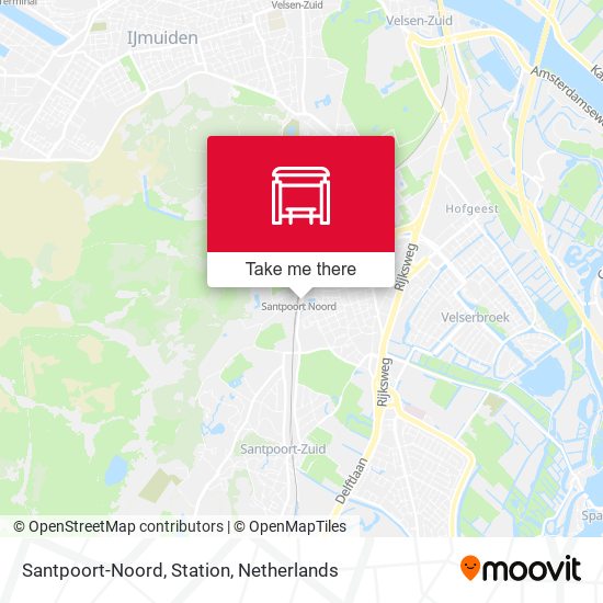 Santpoort-Noord, Station map