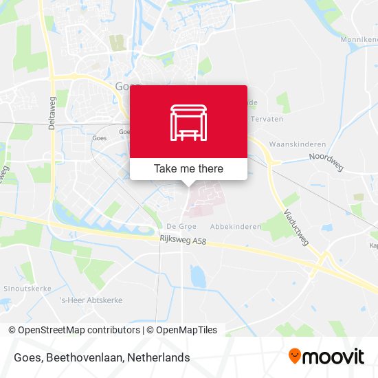 Goes, Beethovenlaan map