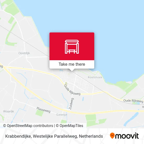 Krabbendijke, Westelijke Parallelweg map