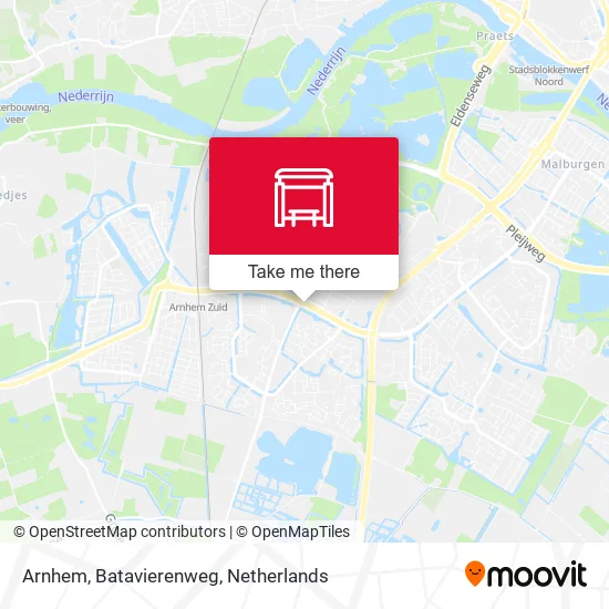 Arnhem, Batavierenweg map