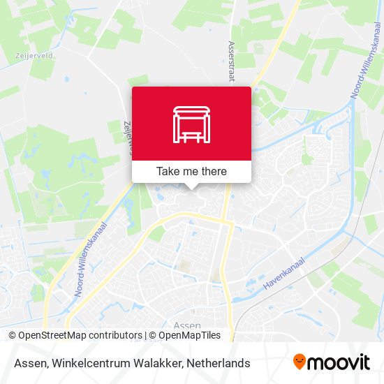 Assen, Winkelcentrum Walakker map
