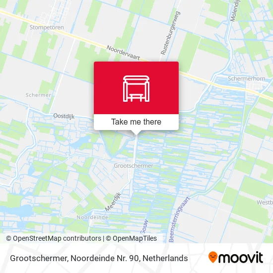Grootschermer, Noordeinde Nr. 90 map