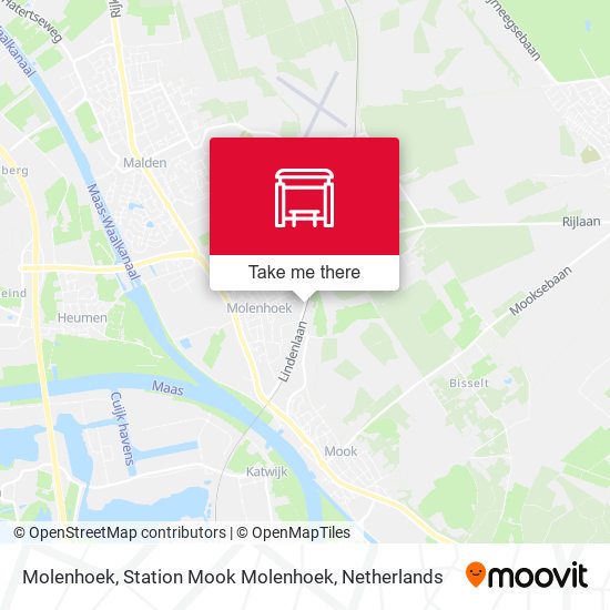 Molenhoek, Station Mook Molenhoek map