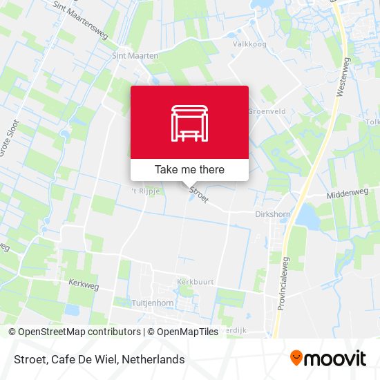 Stroet, Cafe De Wiel map