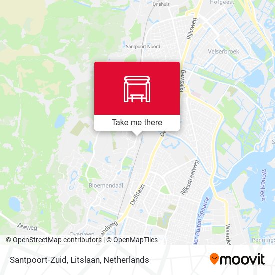 Santpoort-Zuid, Litslaan map