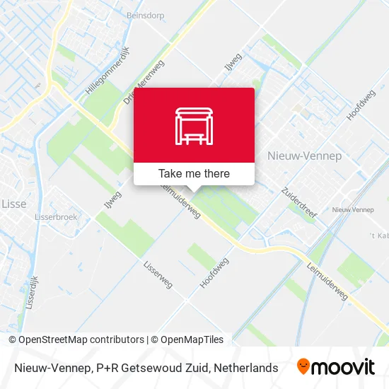 Nieuw-Vennep, P+R Getsewoud Zuid map