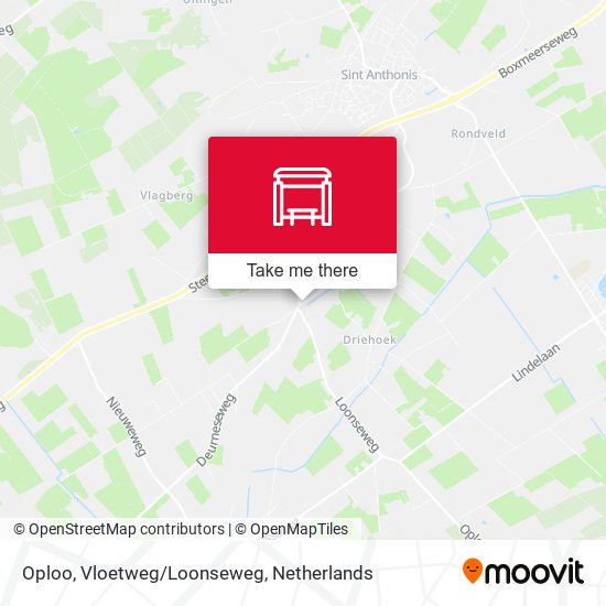 Oploo, Vloetweg/Loonseweg map