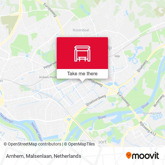 Arnhem, Malsenlaan map