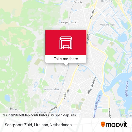 Santpoort-Zuid, Litslaan map