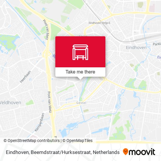 Eindhoven, Beemdstraat / Hurksestraat map