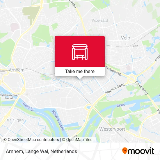 Arnhem, Lange Wal map