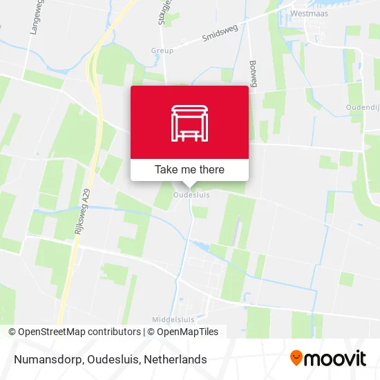 Numansdorp, Oudesluis map
