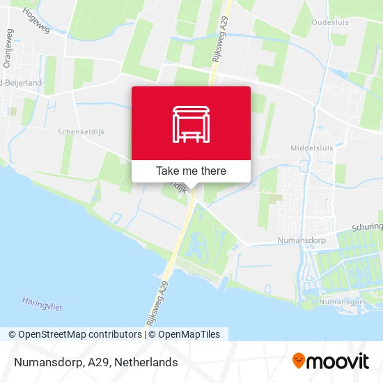 Numansdorp, A29 map