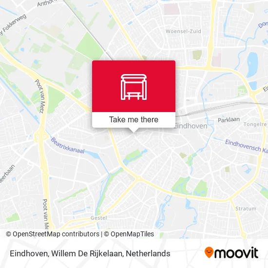 Eindhoven, Willem De Rijkelaan Karte