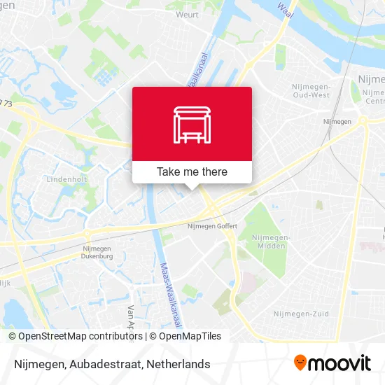Nijmegen, Aubadestraat map