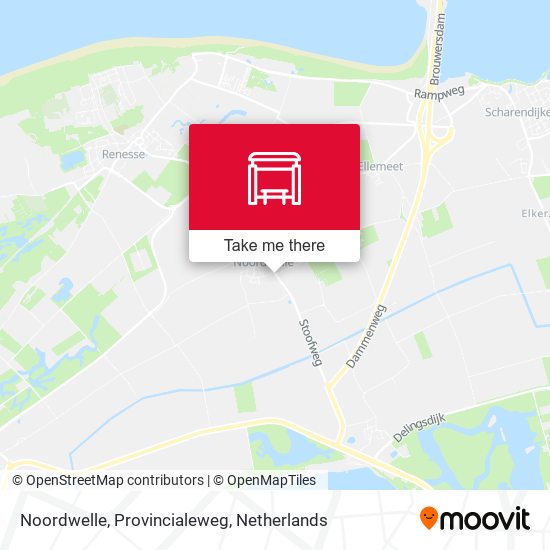 Noordwelle, Provincialeweg map