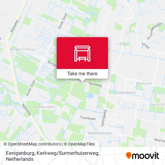 Eenigenburg, Kerkweg / Surmerhuizerweg map