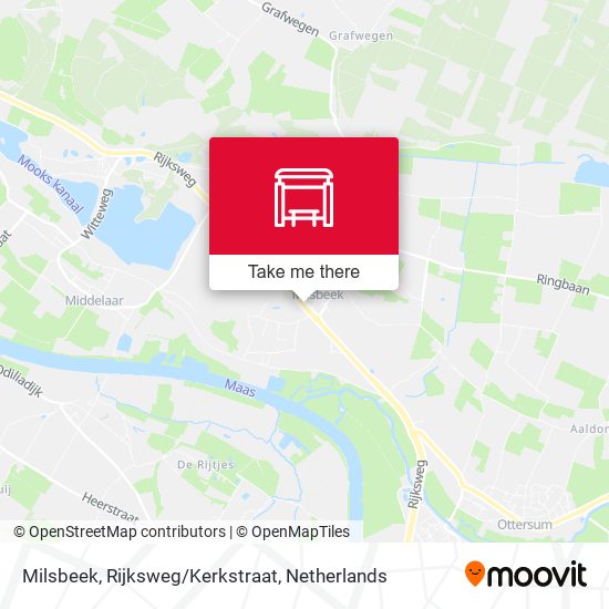 Milsbeek, Rijksweg/Kerkstraat map