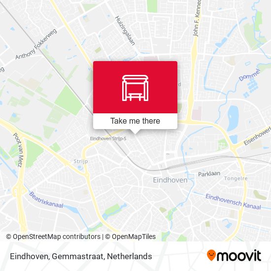 Eindhoven, Gemmastraat Karte