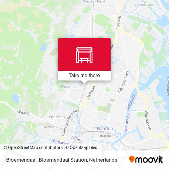 Bloemendaal, Bloemendaal Station map