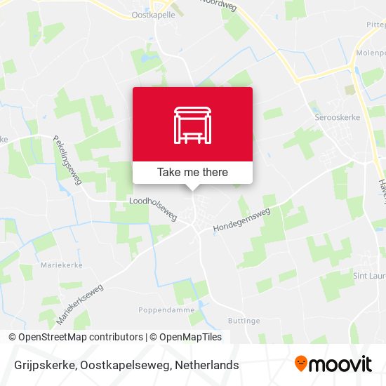 Grijpskerke, Oostkapelseweg map