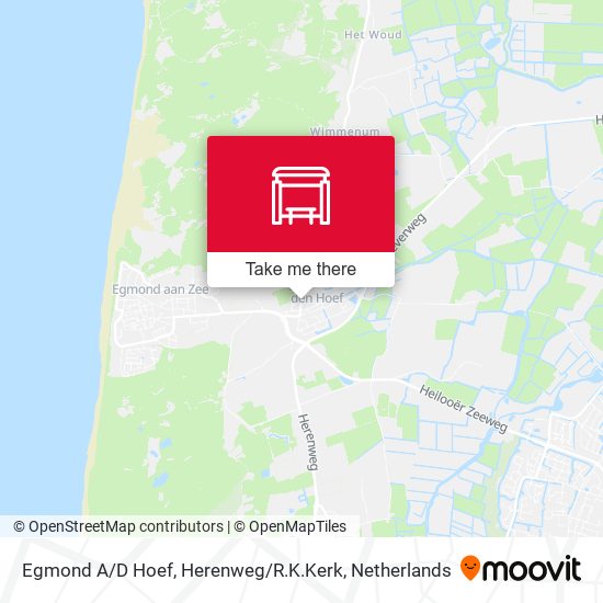 Egmond A / D Hoef, Herenweg / R.K.Kerk map