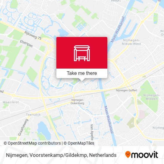 Nijmegen, Voorstenkamp / Gildekmp Karte