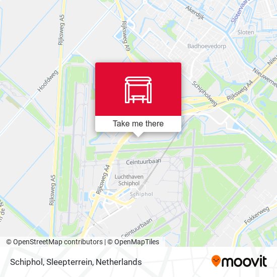 Schiphol, Sleepterrein map