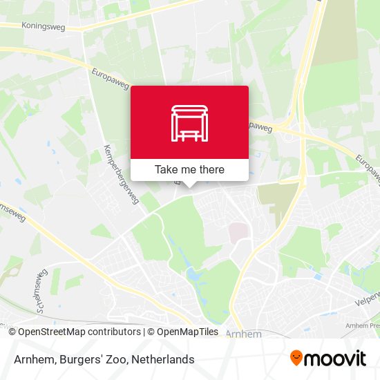 Arnhem, Burgers' Zoo map