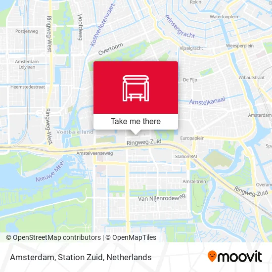 Amsterdam, Station Zuid map