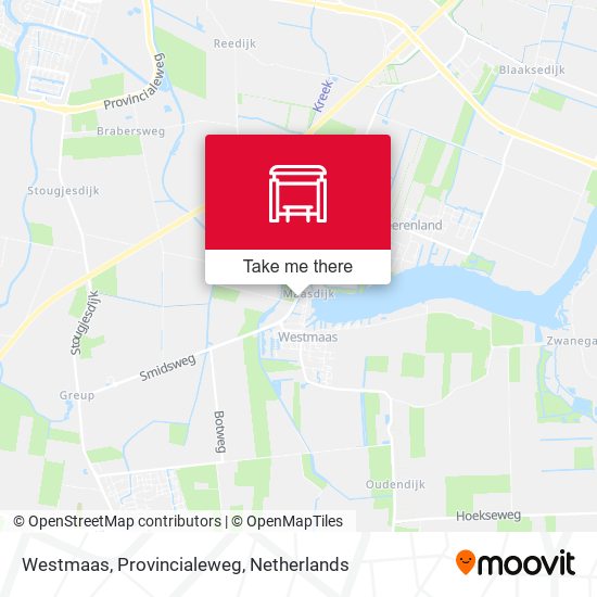 Westmaas, Provincialeweg map