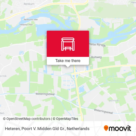 Heteren, Poort V. Midden Gld Gr. map