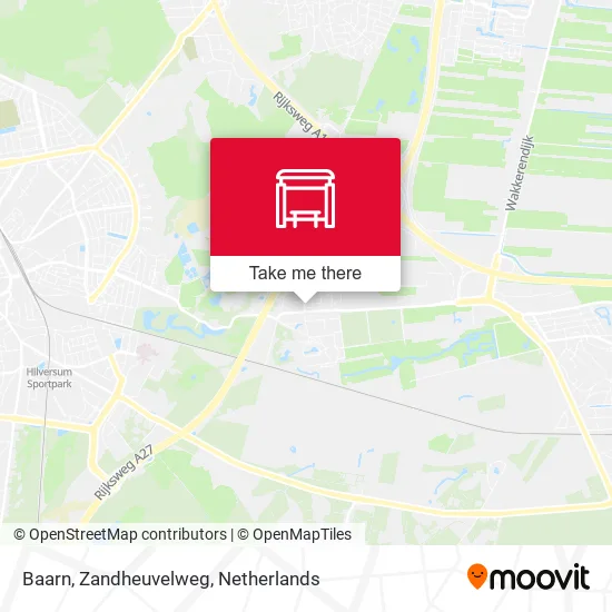 Baarn, Zandheuvelweg map