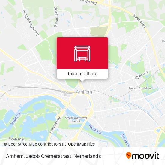 Arnhem, Jacob Cremerstraat map